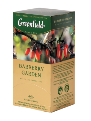 Greenfield – Thé noir aromatisé Barberry Garden – 25 sachets