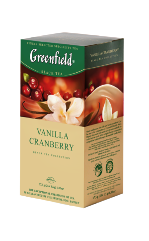 Greenfield - thé noir aromatisé Vanilla Cranberry - 25 sachets